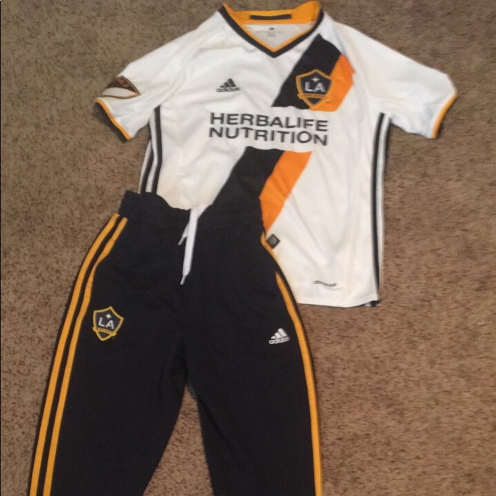 Adidas LA Galaxy Official jersey and warm-up pants